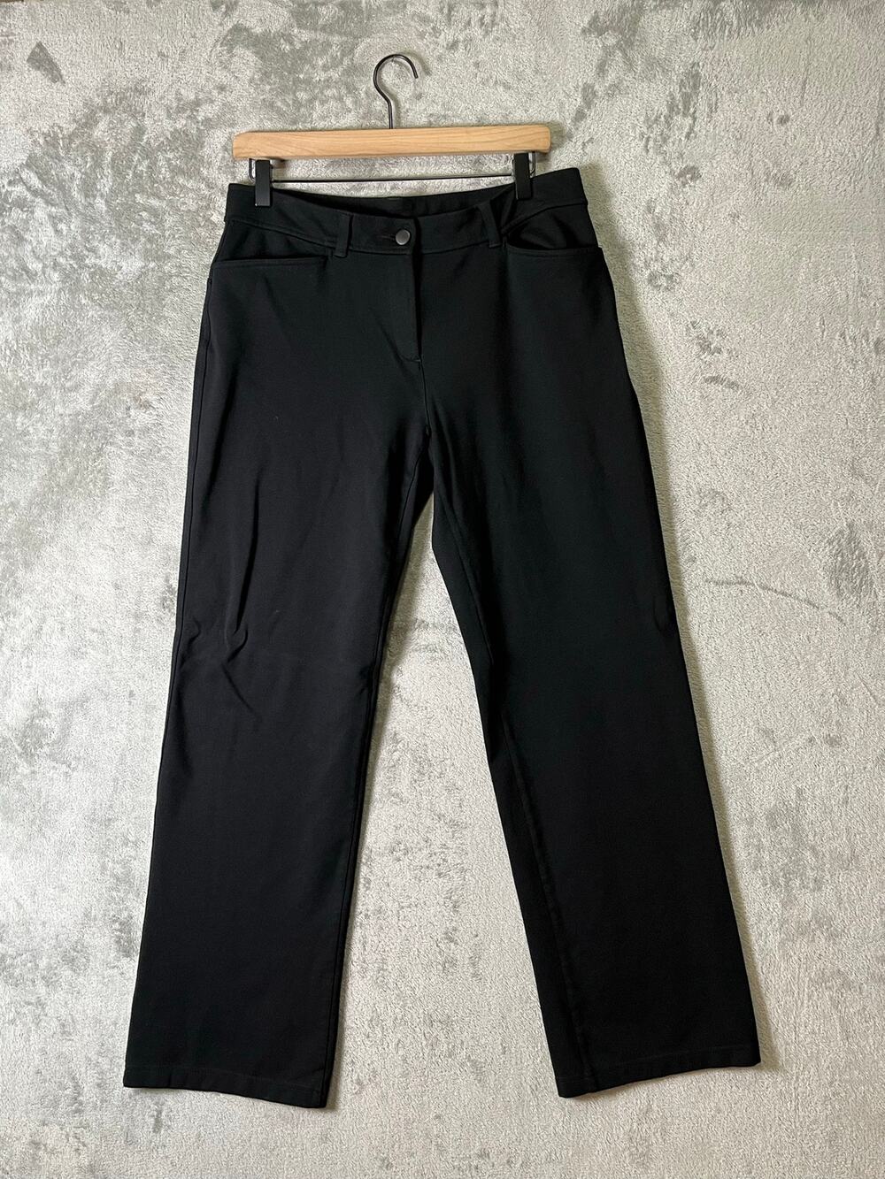 Eileen Fisher Stretch Straight Leg Pants Pull On Minimalist Office Workwear S